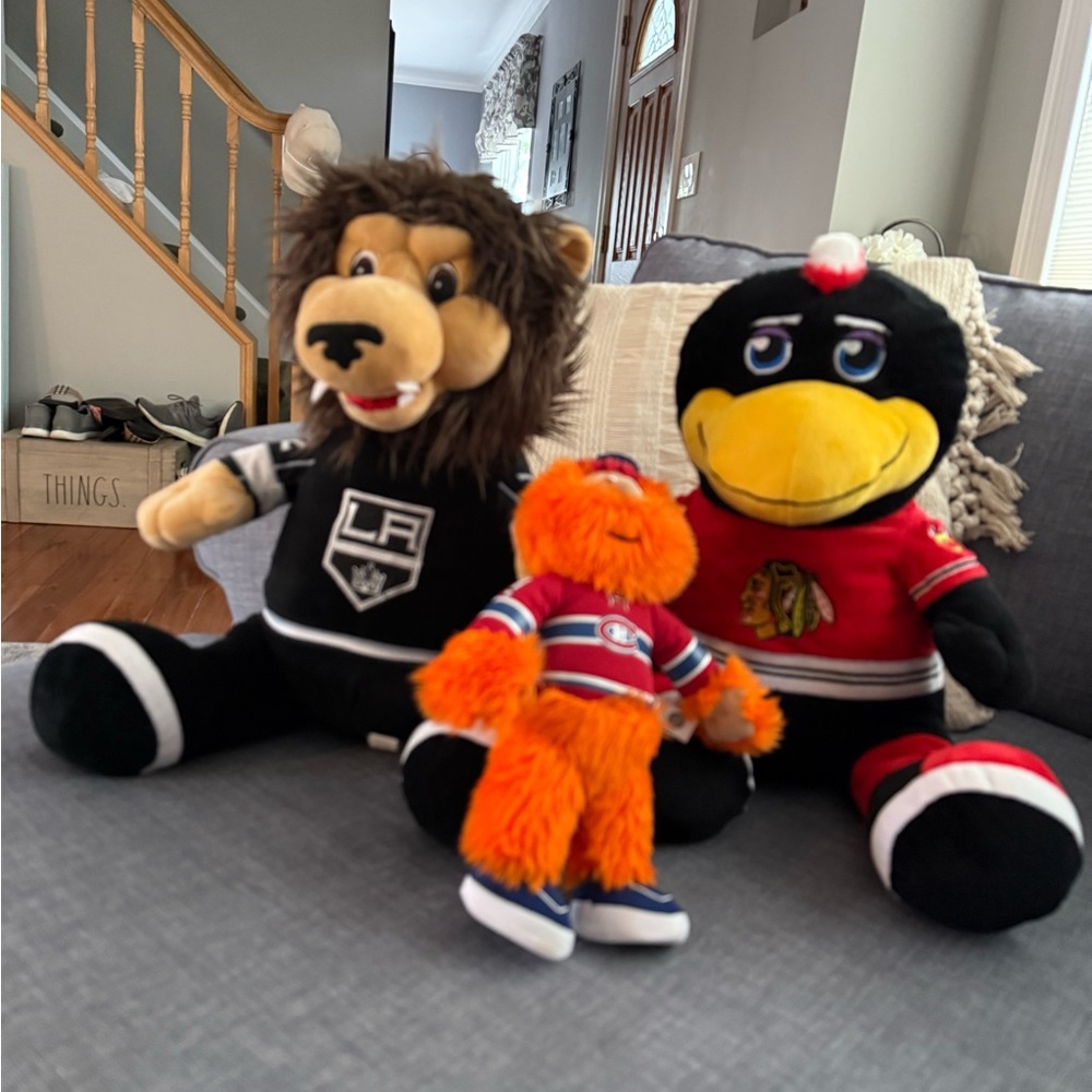 NHL Black and Red Stuffed Animal Set